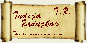 Tadija Radujkov vizit kartica